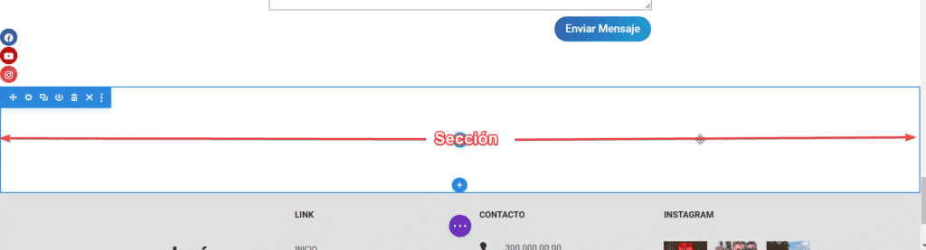 como inserto una sección en divi