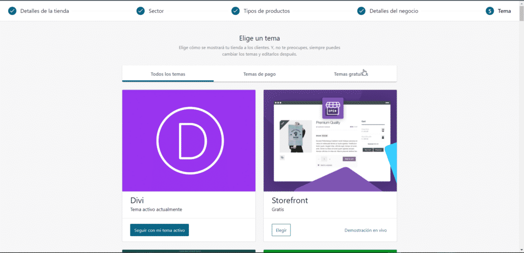 configuración de woocommerce