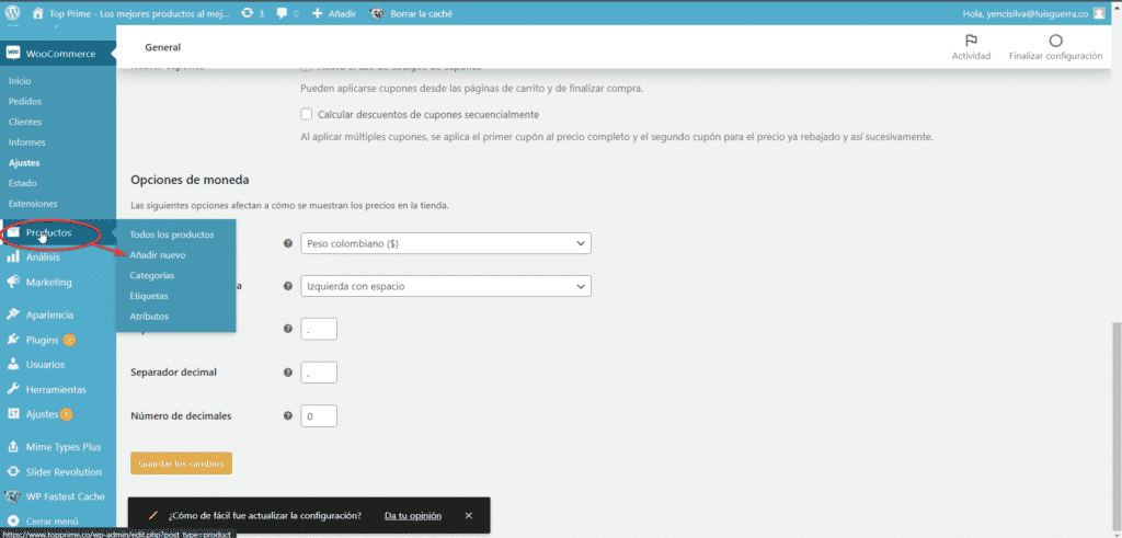 crear productos en woocommerce