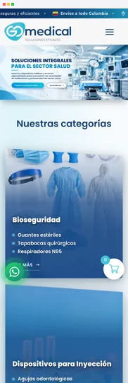 Página web de Go Medical diseñada por Luis Guerra